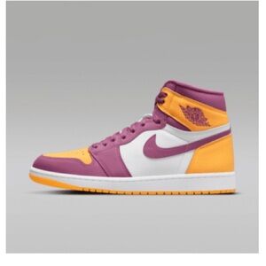 Air Jordan 1 Retro High OG men’s size 9.5 University Gold/white/light Bordeaux